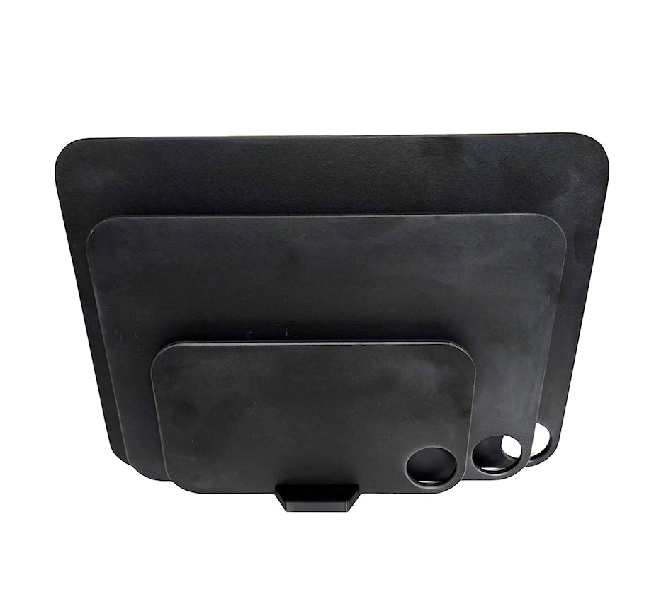 Arcos skärbräda och ställ i träfiber, set, svart, 4 delar