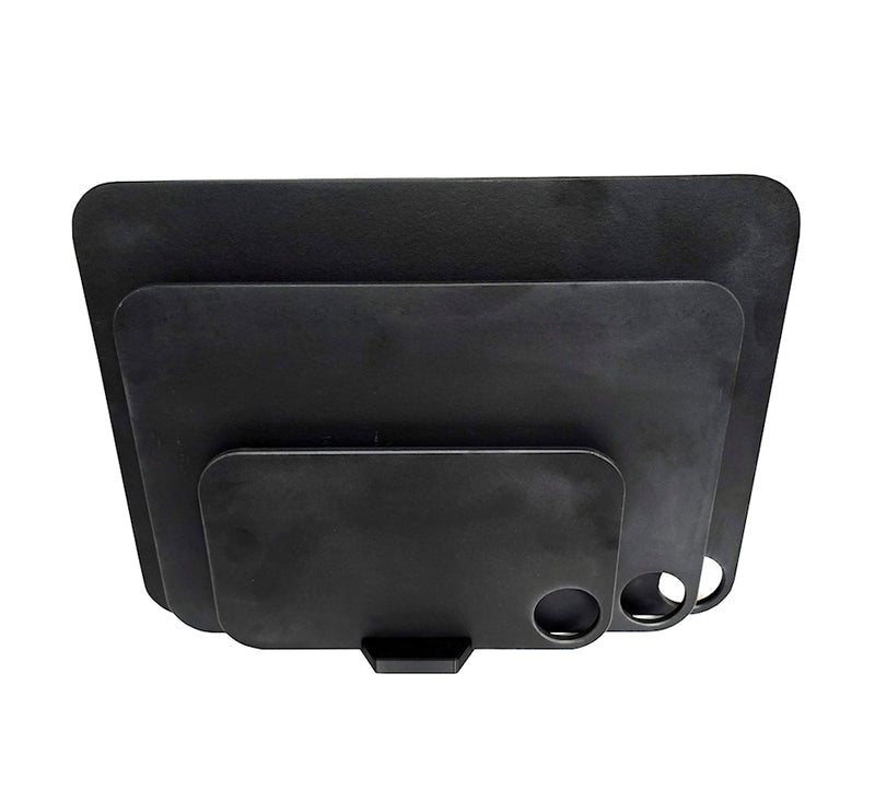 Arcos skärbräda och ställ i träfiber, set, svart, 4 delar