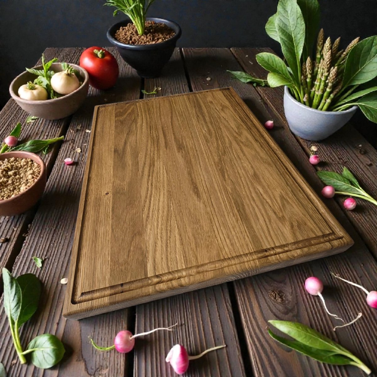 HAH Leikkuulauta Tammipuu, 45 x 35 x 3 cm