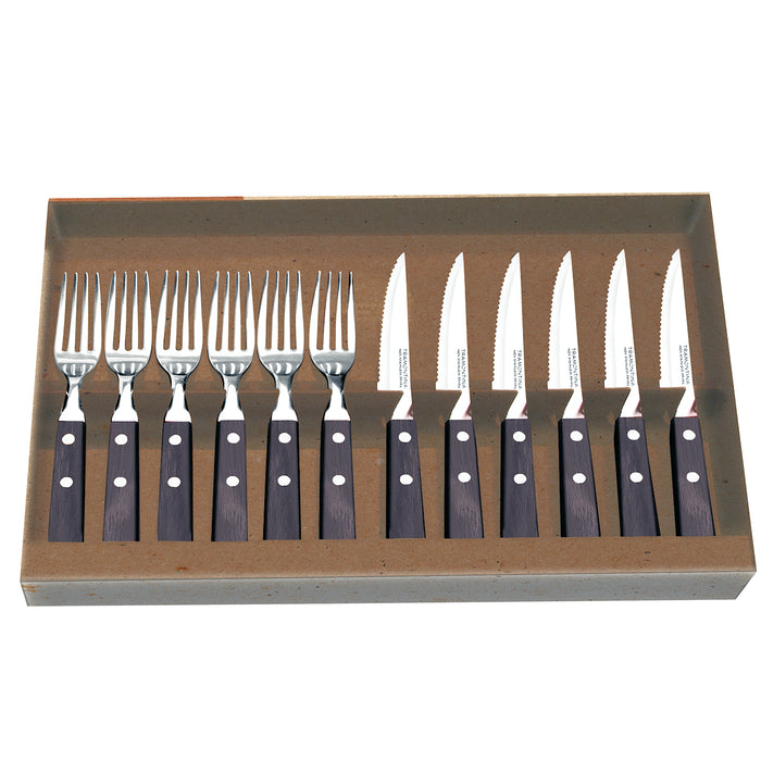 Tramontina Churrasco Steak Cutlery Set Polywood, 12 parts