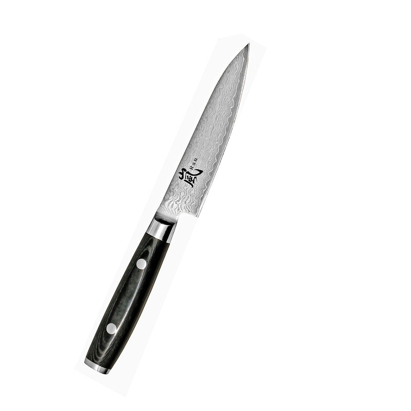 Yaxell Ran Damascus Utility Knife, 12 cm