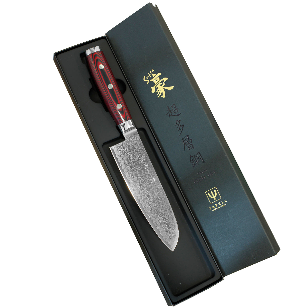 Yaxell Super Gou Damascus Santoku, 16,5 cm