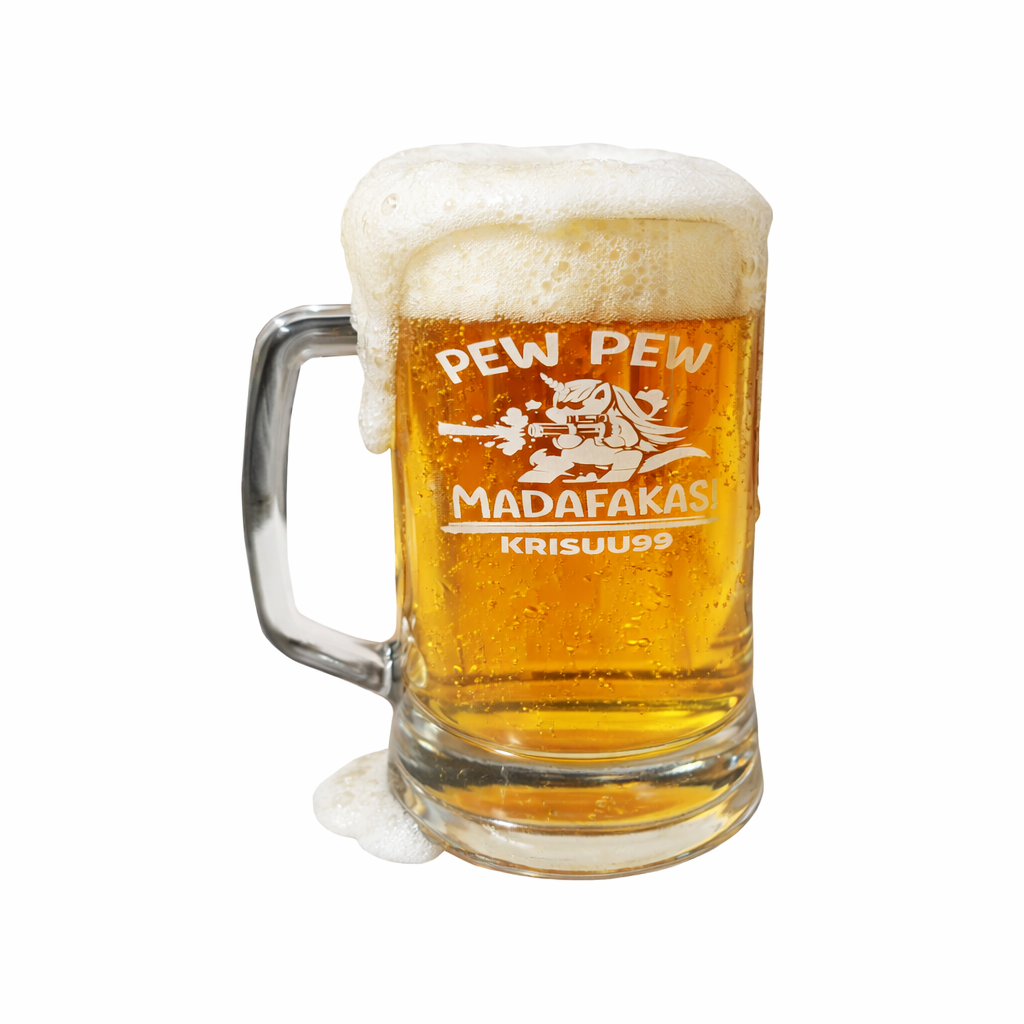 Pub ölsglas med handtag, 50 cl, graverat, 2 st