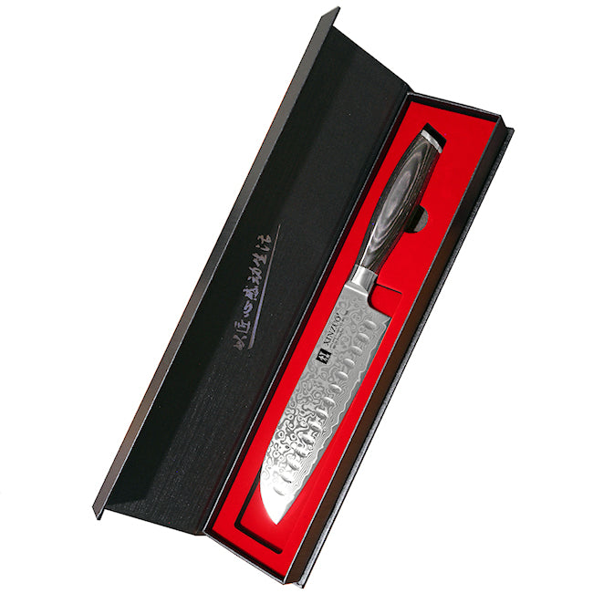 Xinzuo Ya Damascus Santokuveitsi, Ovaalihiottu, 18 cm