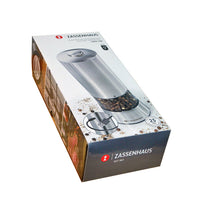 Zassenhaus Gera USB ladattava sähkökäyttöinen pippuri- /suolamylly, 18 cm