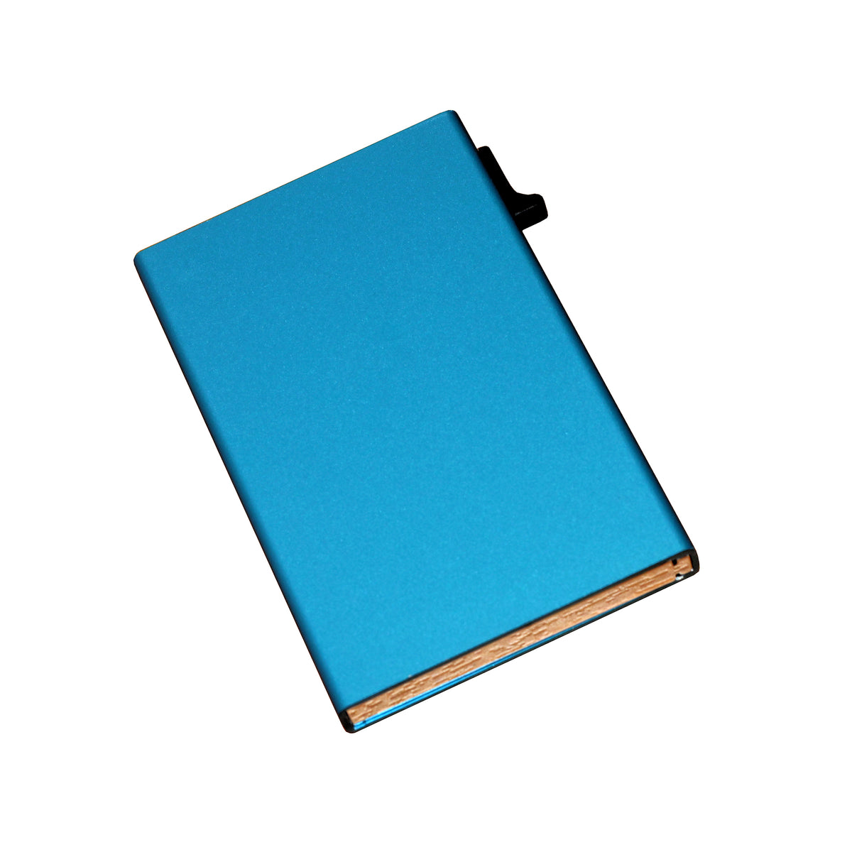 Card wallet, Rfid aluminum, for 6-8 cards, blue