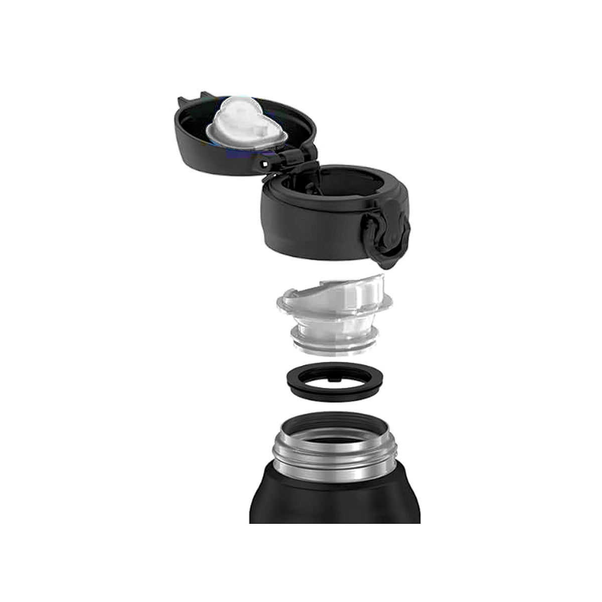 Thermos Ultralight Juomapullo 7,5 dl, musta kaiverruksella