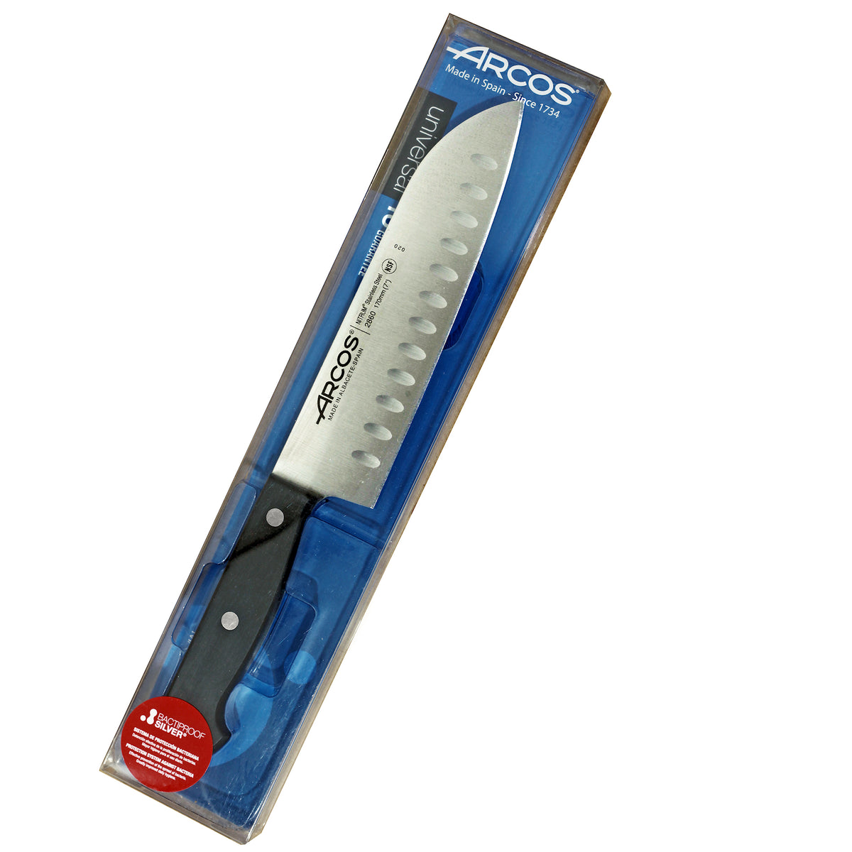 Arcos Santoku Ovaalihiottu, 17 cm