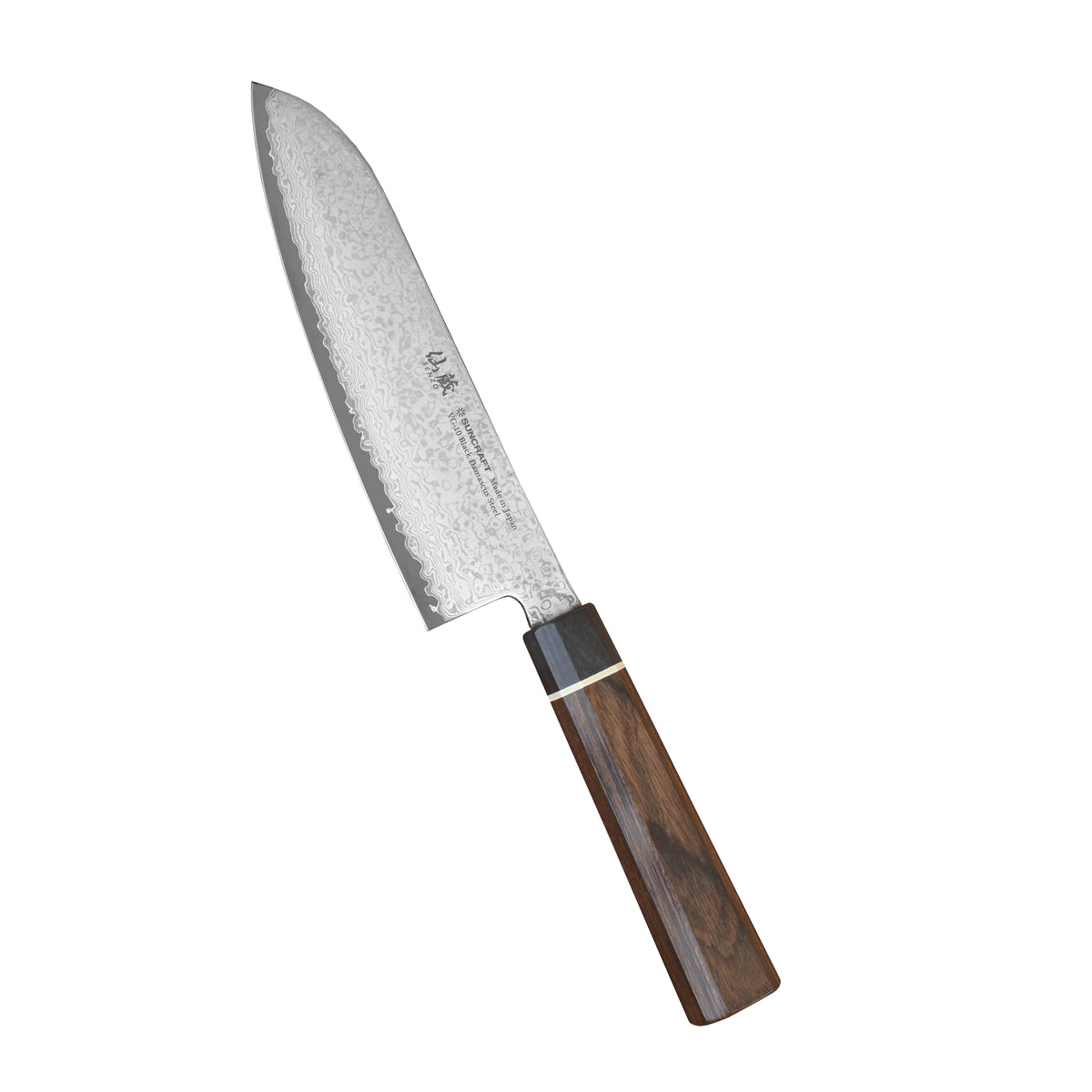 Suncraft Senzo  Black Santoku Knife 33 layers, 17 cm