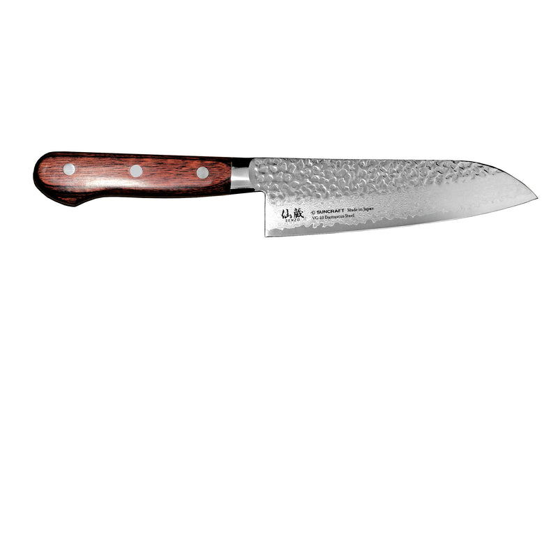 Suncraft Senzo Damascus Universal Santoku Knife, 16,5 cm