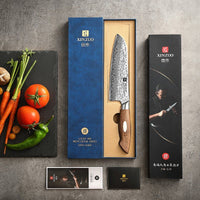 Xinzuo Jiang Damascus Santoku, 18 cm