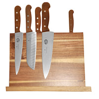 Victorinox Veitsisarja Puukahvoilla ja Dorre Kaya magneetti veitsiteline, 6 osaa