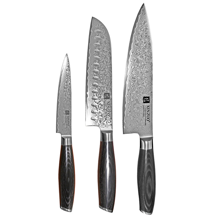 Xinzuo Ya Damascus Veitsisetti, 3 osaa