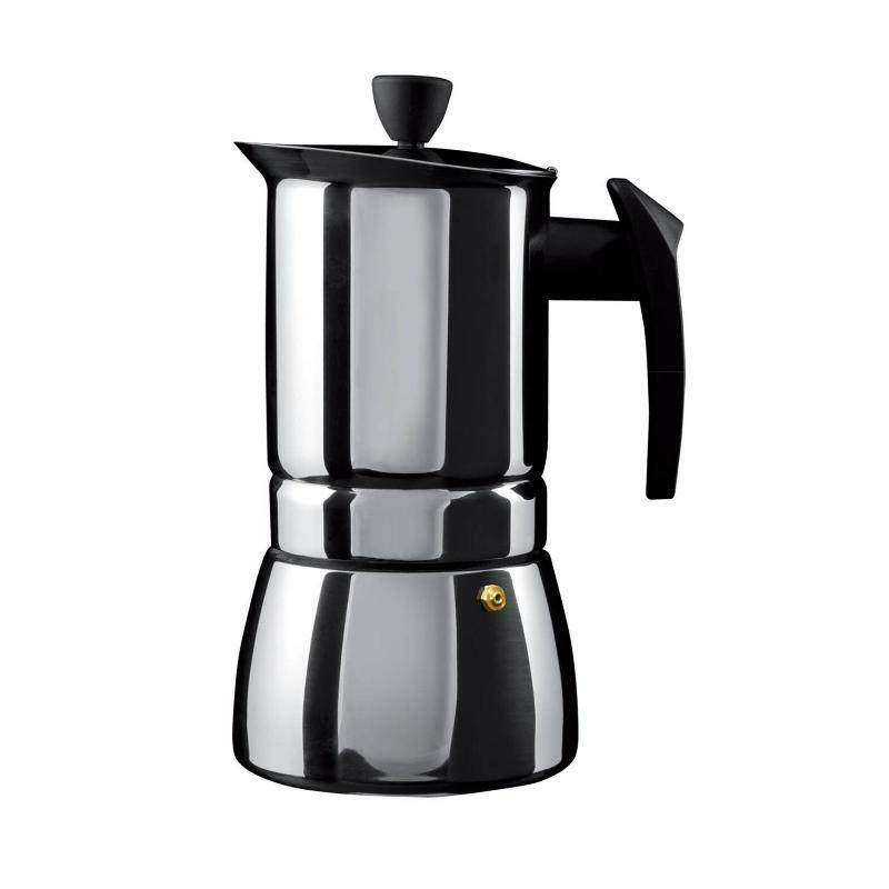 Grunwerg Espresso Maker, Stainless Steel, 4 cups