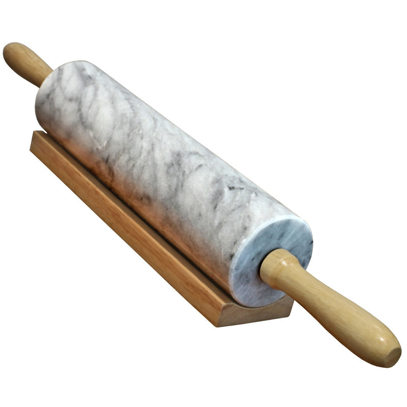 Judge Rolling Pin, Marble, 45,3 x 6 cm, with holder